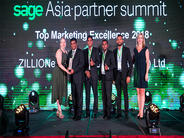 ZILLIONe Crowned as the Top partner for SAGE 2018 – Sri Lanka & Maldives