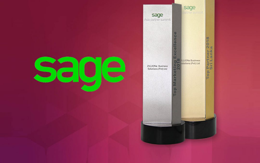 ZILLIONe Crowned as the Top partner for SAGE 300 2018 – Sri Lanka & Maldives