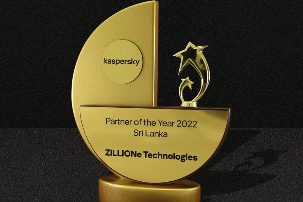 ZILLIONe Recognized as Kaspersky Partner of the Year 2022 in Sri Lanka